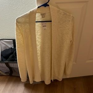 never worn white j crew factory cardigan